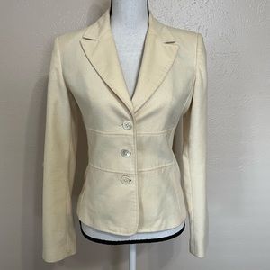 RED Valentino Beige Wool Cashmere Button Up Womens Coat